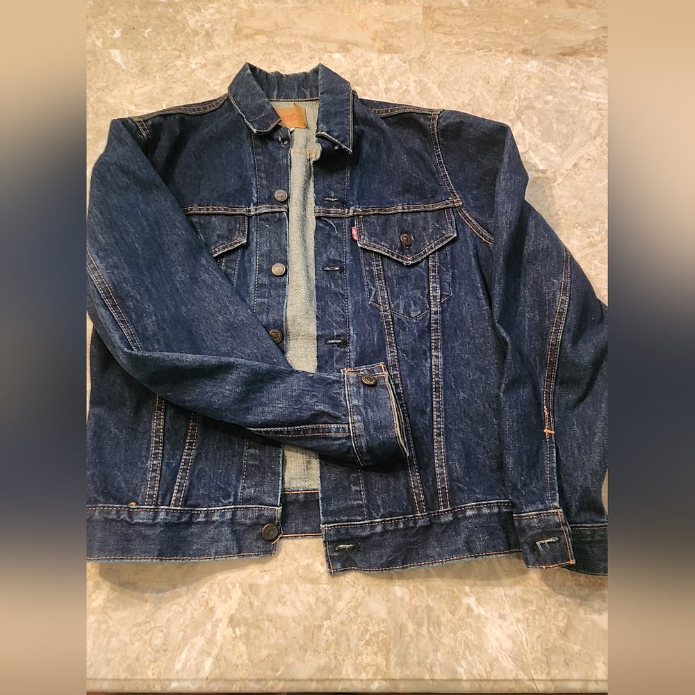 Levi's Big E Vintage Trucker Dark Blue Denim Jacket 1960s - Picture 8 of 14
